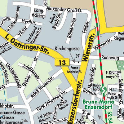 Stadtplan Brunn am Gebirge