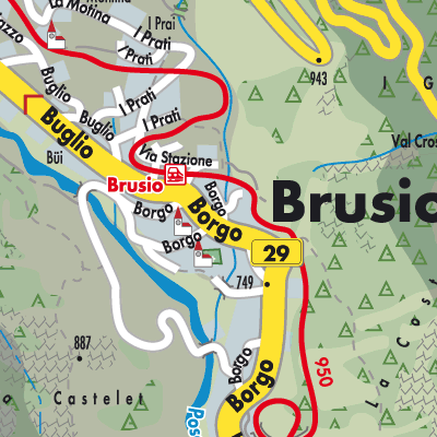 Stadtplan Brusio
