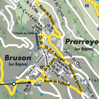 Stadtplan Bruson