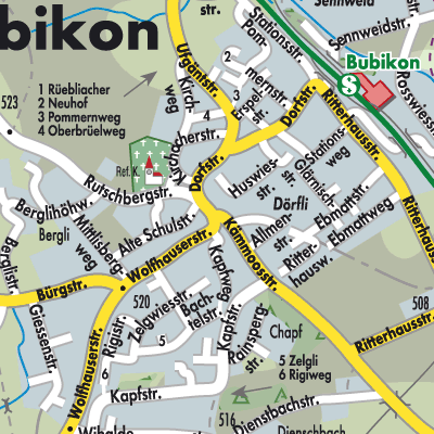 Stadtplan Bubikon