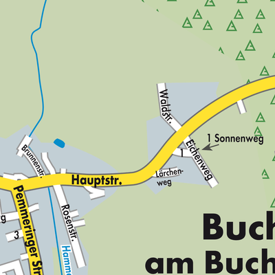 Stadtplan Buch am Buchrain