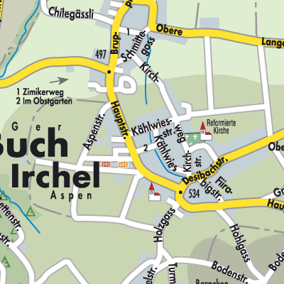 Stadtplan Buch am Irchel