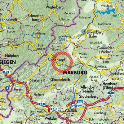 Landkarte Buchenau