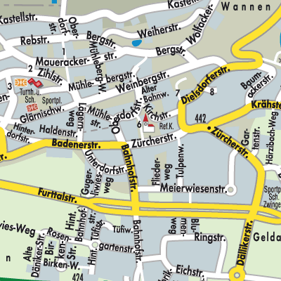 Stadtplan Buchs (ZH)