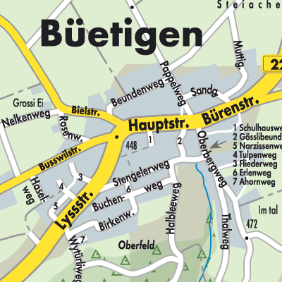 Stadtplan Büetigen