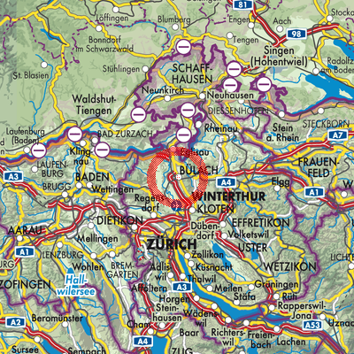 Bülach - Stadtpläne und Landkarten