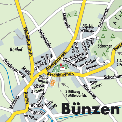 Stadtplan Bünzen