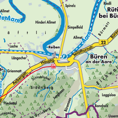 Übersichtsplan Büren an der Aare