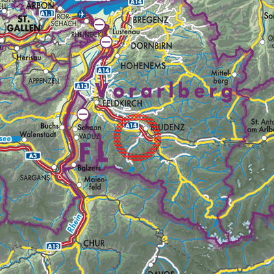 Landkarte Bürserberg