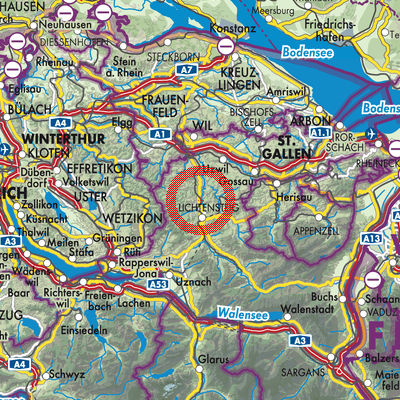 Landkarte Bütschwil-Ganterschwil