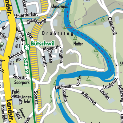 Stadtplan Bütschwil-Ganterschwil