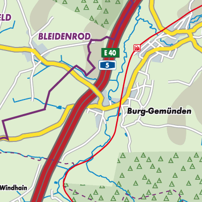 Übersichtsplan Burg Gemünden
