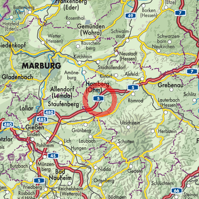 Landkarte Burg Gemünden