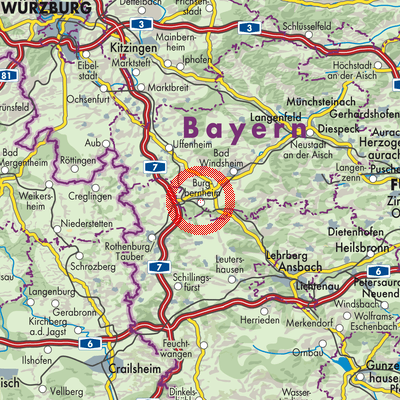 Landkarte Burgbernheim (VGem)