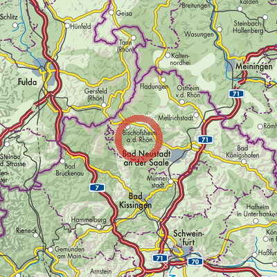 Landkarte Burgwallbacher Forst