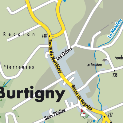 Stadtplan Burtigny