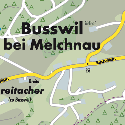 Stadtplan Busswil bei Melchnau