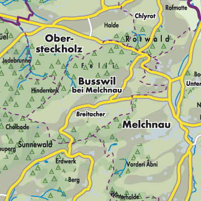 Übersichtsplan Busswil bei Melchnau