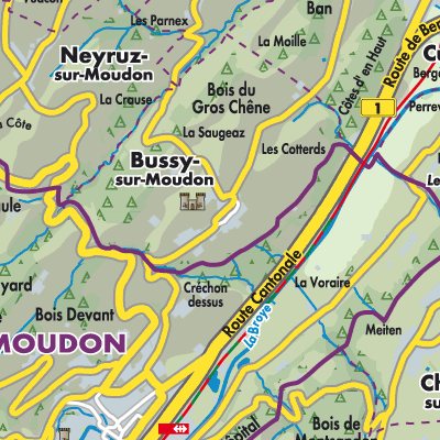 Übersichtsplan Bussy-sur-Moudon