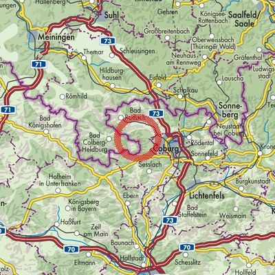 Landkarte Callenberger Forst-West