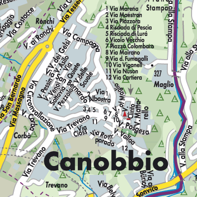 Stadtplan Canobbio