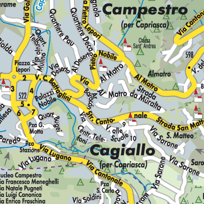 Stadtplan Capriasca