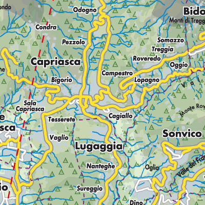 Capriasca - Stadtpläne und Landkarten