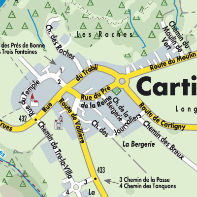 Stadtplan Cartigny
