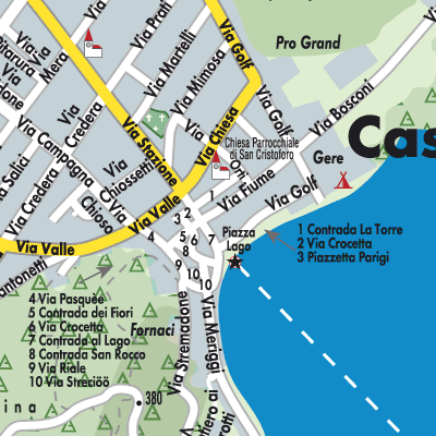 Stadtplan Caslano