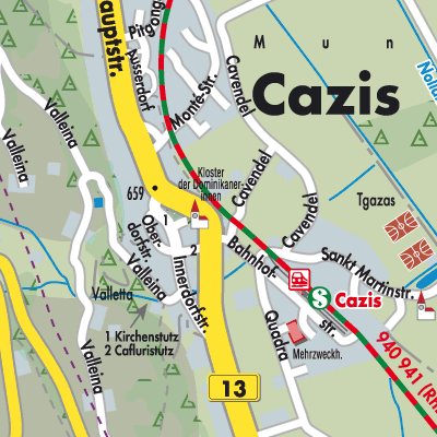 Stadtplan Cazis