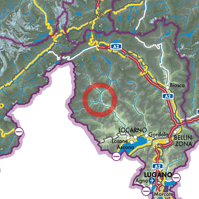 Landkarte Cevio