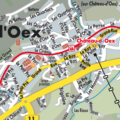 Stadtplan Château-d'Oex