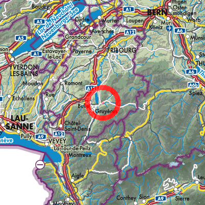 Landkarte Châtel-sur-Montsalvens