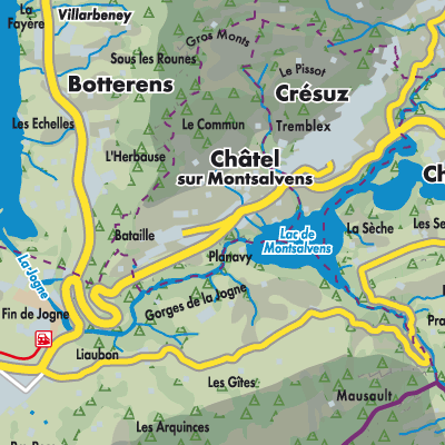 Übersichtsplan Châtel-sur-Montsalvens