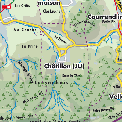 Übersichtsplan Châtillon (JU)