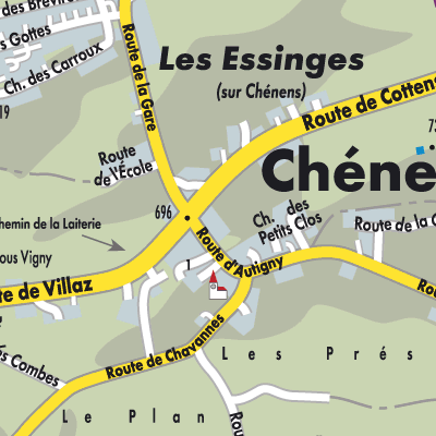 Stadtplan Chénens