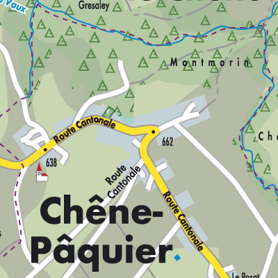 Stadtplan Chêne-Pâquier