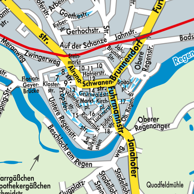 Stadtplan Cham