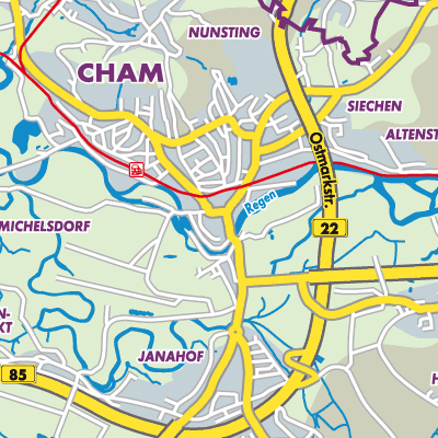 Übersichtsplan Cham
