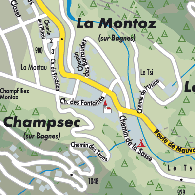Stadtplan Champsec