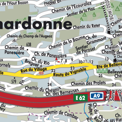 Stadtplan Chardonne