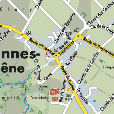 Stadtplan Chavannes-le-Chêne
