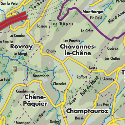 Übersichtsplan Chavannes-le-Chêne
