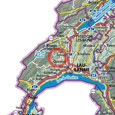 Landkarte Chavannes-le-Veyron
