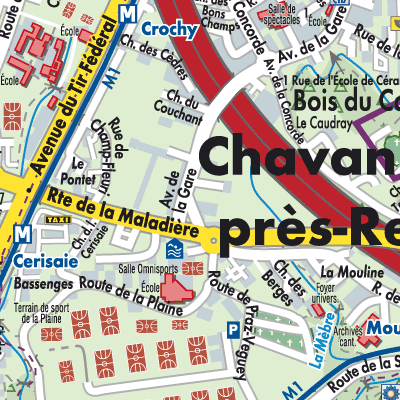 Stadtplan Chavannes-près-Renens