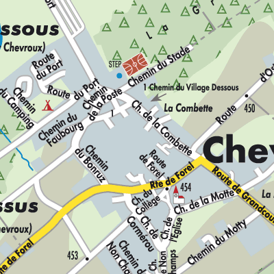 Stadtplan Chevroux