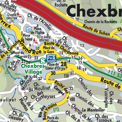 Stadtplan Chexbres