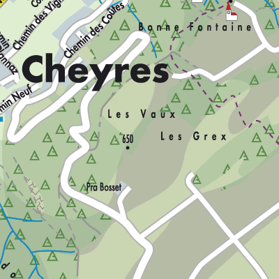 Stadtplan Cheyres-Châbles