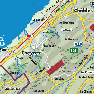 Übersichtsplan Cheyres-Châbles
