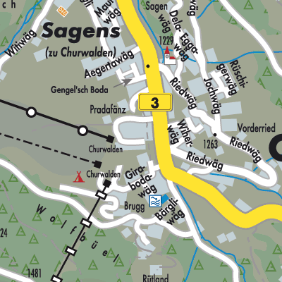 Stadtplan Churwalden